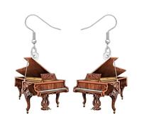 DOWAY Boucles d'oreilles amusantes en acrylique avec piano, bijoux musicaux, cadeaux pour enseignants, joueurs de piano, amateurs de musique, Medium, Acrylique, Pas de gemme