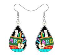 DOWAY Boucles D'oreilles En Acrylique En Forme De Dessins Animés Pour Les Femme Les Fille Et Les Enfants. (Noir)