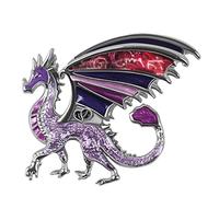 DOWAY Broche en forme de dragon en émail pour femme, Medium, Émail Métal, Grès