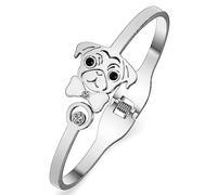 DOWAY Joli bracelet en acier inoxydable pour les amateurs de carlin, bracelets délicats pour animaux de compagnie, bijoux pour femmes, filles, chien, maman, Medium, Acier inoxydable, Strass