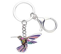 DOWAY Porte-clés Colibri Cute Pendentif Oiseau Porte Monnaie DéCoration De Sac pour Femme Filles (Pourpre)