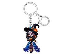 DOWAY Porte-clés Effrayant Poupée Vaudou Cadeau Wicked pour Femme，Bleu