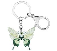 DOWAY Porte-clés en acrylique coloré en forme de papillon - Pour femme et fille - vert - Medium
