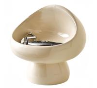 Dowbom Bol à clés pour table d'entrée, bol à bonbons en métal, cadeau de décoration de maison, bol à bonbons pour bureau (beige, 6 pouces), CWW-002