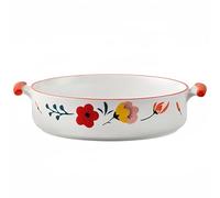 Dowbom Plats de cuisson en céramique pour four, cocotte ronde pour four, ustensiles de cuisson en céramique vintage (A, 1,2 l)