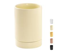 Dowbom Porte-ustensiles de cuisine pour comptoir, céramique, beige