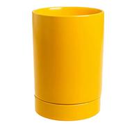 Dowbom Porte-ustensiles de cuisine pour comptoir, cuillère, spatule, pot à ustensiles de cuisine en céramique, porte-couverts, support de baguettes pour cuisine (jaune, 10,7 cm), KZT-009
