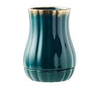 Dowbom Porte-ustensiles de cuisine pour comptoir, cuillère, spatule, pot à ustensiles de cuisine en céramique, porte-couverts, support de baguettes pour cuisine (vert, 8,9 cm)