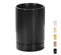 Dowbom Support pour ustensiles de cuisine pour comptoir, organisateur pour cuillère et spatule, pot en céramique pour ustensiles de cuisine, range-couverts, porte-baguettes (Noir)