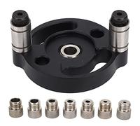 Dowel Self-Centering Jig Professionnel Woodworking Doweling Jig Hole Punch Drill Locator avec 8 bagues pour un positionnement précis sur les panneaux en bois Construction en (Noir)
