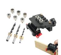 Doweling Jig Kit, Adjustable Self Centering Jig, Drill Guide for Straight Holes, Complete Dowel Joinery Tools, Precision Woodworking Alignment, Handheld Power Tool, Cabinet Furniture Carpentry