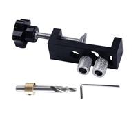 Doweling Jig Kit - Manuel de perçage à double trou pour profilés en aluminium | Localisateur de réglable | Instrument de traitement du bois de précision | Construction en d'aluminium