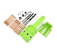 Doweling Jig Kit with 6/8 / 10mm Drill Bits | 41 Pcs Thickened Woodworking Drill Guide Tool for Boarder & Board Holes | Adjustable 0-50mm Baffle for Precise Joinery
