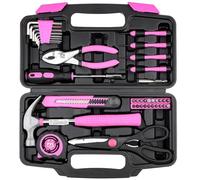 DOWELL 40pcs Household toolkit - household normal Hand Pink Toolkit avec boîte à outils en plastique - household Inbox, mini kit pour femme