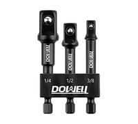 Dowell impact grade manchon adaptateur Kit Foret d'extension avec 1/4 ", 3/8", 1/2 "Drive manchon Kit rallonge de foret électrique pour les entraînements d'impact à grande vitesse (3,3")