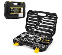DOWELL Jeu d'outils professionnel de 82 pièces | Entraînement 1/4" et 1/2" avec cliquet | Cliquet à 72 dents | Embouts Torx et visseuses à percussion résistants au tamper | Jeu de clés combinées