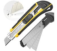 DOWELL Multi - function Toolbox Cutter rétractable auto - charge lourde lame rapide (3pcs) TPR + PP poignée coupe carton ou bricolage