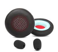 DowiTech Coussins de Rechange compatibles avec Les Casques Poly Voyager 4310 UC/Voyager 4320 UC/Voyager Focus UC/Voyager Focus 2 UC USB-A. Coussins d'oreille avec revêtement en Cuir protéiné.