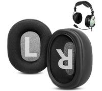 DowiTech Coussins d'oreille Respirants & durables de Rechange Compatibles avec David Clark DC One-X Casque Pilote Coussins d'oreille en Tissu Mesh et Mousse à mémoire de Forme (Noir)