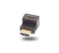 Adaptateur HDMI 2.0 à Angle Vertical, M/F, HDMI 4K Coudé - High Speed - adaptateur HDMI - HDMI mâle pour HDMI femelle à angle vers le haut - noir -