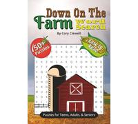 Down On The Farm Word Search Puzzle Book: Word Searches with Easy to Read Print about Country Living, Farm Animals, Farm Tools and More | 6x9 inches, ... Gift for Holidays, Vacations, and Free Time