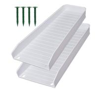 Down Spout Drain Trays - Gutter Drain Diverter To Prevent Soil Erosion | Water Diverter Downs Spouts Extender Guard With Nails | Down Spout Extender Rain Gutter Tray Guard For House Foundation & Water