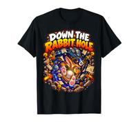 Down The Rabbit Hole Théorie du Complot Recherche Humour T-Shirt