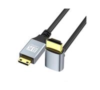 (down type, 50cm) Advanced 8K@60Hz Mini HDMIcompatible to HDMIcompatible Connection Video Cable for Professional Photography and Video Recording
