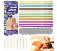 DOWNDRIFT Lot de 40 bougies d'oreilles pour le nettoyage du cérumen - Pour nettoyer le cérumen - Bougies pour enlever le cérumen - Pour adultes - Avec disques de protection et tampons en coton