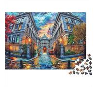 Downing Street Puzzle 1000 Piece, Puzzle Jeu Éducatif Défi Jouet Jeu D'adresse pour Toute La Famille 52x38cm/1000pcs