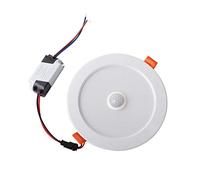 Downlight à Capteur de Mouvement PIR, Plafonnier Rond Encastré, 12W AC85 265V LED Plafonnier Downlight Capteur de Corps Humain Lampe Encastrée pour la Maison Intérieure Blanc Pur/blanc(Wam Blanc)