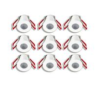 Downlight à encastrer LED 3W, aluminium, résistant à l'eau IP65, blanc chaud 3000K, dimmable avec radio, éclairage intérieur et extérieur pour toit de terrasse, salle de bain, etc.