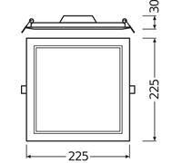 LEDVANCE DL SLIM SQ210 18W 4000K WT IP20
