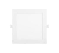 Downlight encastrable 12 W, 3000-4000-6500 K, 1080 lm, carré 1,3 x 17 x 17 cm, coupe 15D, idéal pour un éclairage intérieur efficace et décoratif.