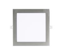 Downlight Encastrable Abaco 18w 3000-4000-6500k Nickel 1620lm Carré 1,3x22,5x22,5cm Coupe 20d