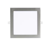 Downlight Encastrable Abaco 24w 3000-4000-6500k Nickel 2160lm Carré 1,3x22,5x22,5cm Coupe 20d