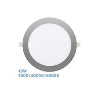 Downlight Encastrable Silex 18w 3000-4000-6500k Nickel 1620lm Rond 22,5d Coupe 20d