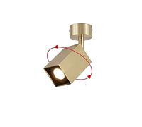 Downlight encastré monté en surface sans perçage plafond carré en cuivre LED spot angle réglable magasin de vêtements panneau downlamp pour escalier allée entrée couloir exposition luminaire