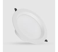 Downlight Led 24w Rond Lux Cri90 Coupe Ø 200 Mm Ip44 Blanc Froid No Flicker 6000k