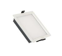 Downlight LED 25W Carré Aero 130 lm/W Microprismatique LIFUD Coupe 165x165 mm