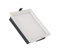 Downlight LED 30W Carré Aero 130 lm/W Microprismatique LIFUD Coupe 210x210 mm