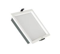 Downlight LED 40W Carré Aero 130 lm/W Microprismatique LIFUD Coupe 210x210 mm