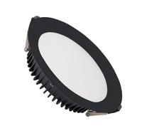 Downlight LED 40W Rond Aero 130 lm/W Microprismatique LIFUD Coupe Ø 200 mm Noi