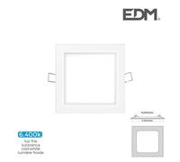 Downlight Led 6w Carr? 11,7cm Blanc - Blanc Du Jour 6400k Blanc