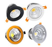 Downlight LED à intensité variable intégré Angle réglable COB plafonnier projecteurs 7W 9W 12W 15W 18W rotatif AC85-260V éclairage intérieur