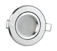 Downlight LED argent brossé rond 7 watts blanc chaud MR16 12V - Downlight plat 70-73mm trou percé - encastré - spots encastrés - spots encastrés spot encastré de plafond spot encastré