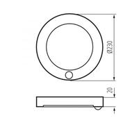 Downlight LED avec capteur PIR 17W CCT-W max ERGA 24606