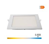 EDP Downlight LED carré 20 W 1500 Lm, cadre chromé 6 400 K, 22,5 cm