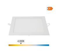 Downlight LED Encastré Carré - 20W - 4000K - 1500lm - Blanc - 22x22cm - 31584