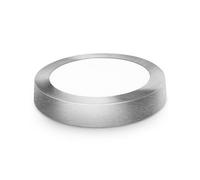 Downlight LED rond surface argent mat 6w chaud